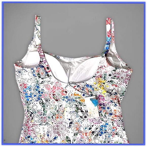 NWT Johnny Was Neon Jungle Eyelet One Piece Swimsuit - Picture 11 of 15